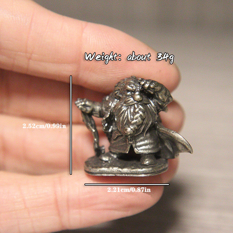 Brass Dwarf Legion Soldier Cartoon Desktop Decoration Figurines