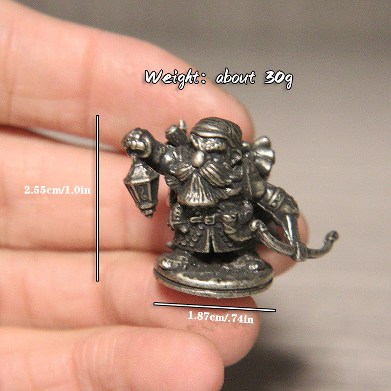 Brass Dwarf Legion Soldier Cartoon Desktop Decoration Figurines