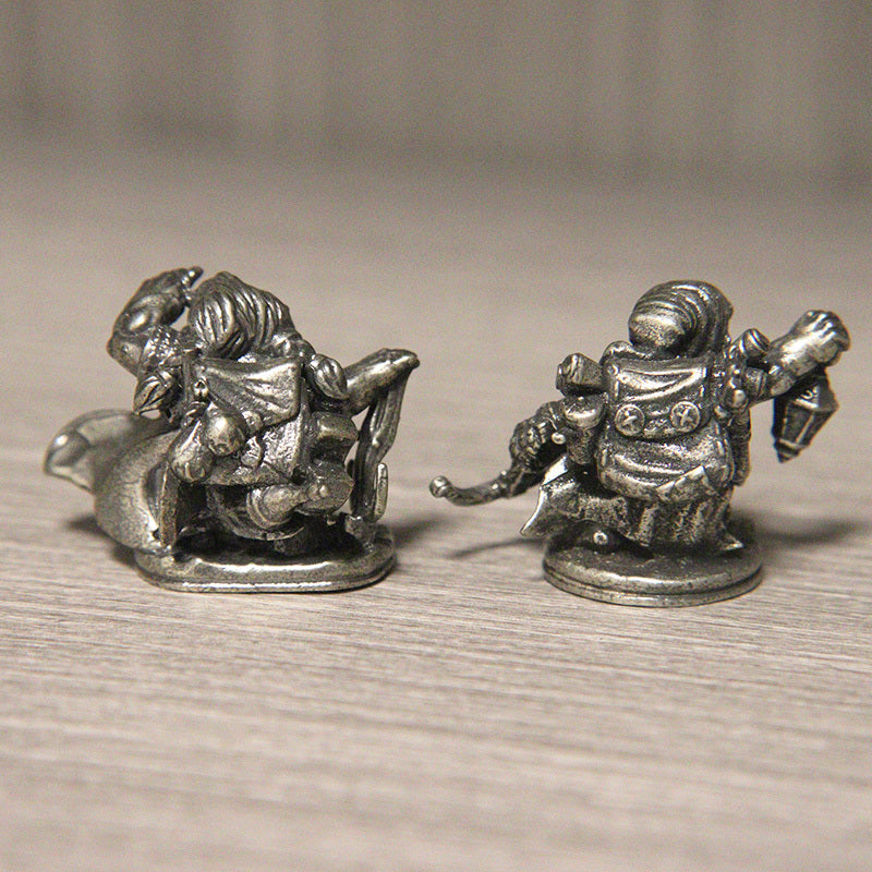 Brass Dwarf Legion Soldier Cartoon Desktop Decoration Figurines