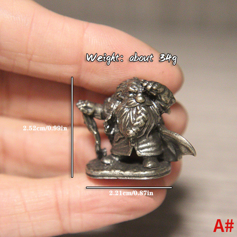 Brass Dwarf Legion Soldier Cartoon Desktop Decoration Figurines