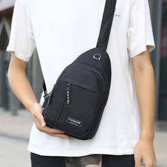 Casual Crossbody Bag For Men Women Portable Shoulder Bag With Earphone Hole