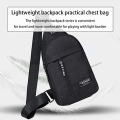 Casual Crossbody Bag For Men Women Portable Shoulder Bag With Earphone Hole