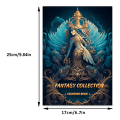 Fantasy Adult Coloring Book - Stress Relief - 25 Pages - Thick Paper