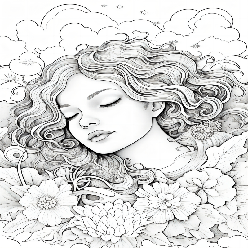 Fantasy Adult Coloring Book - Stress Relief - 25 Pages - Thick Paper