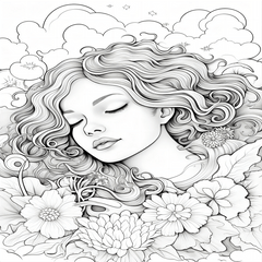 Fantasy Adult Coloring Book - Stress Relief - 25 Pages - Thick Paper