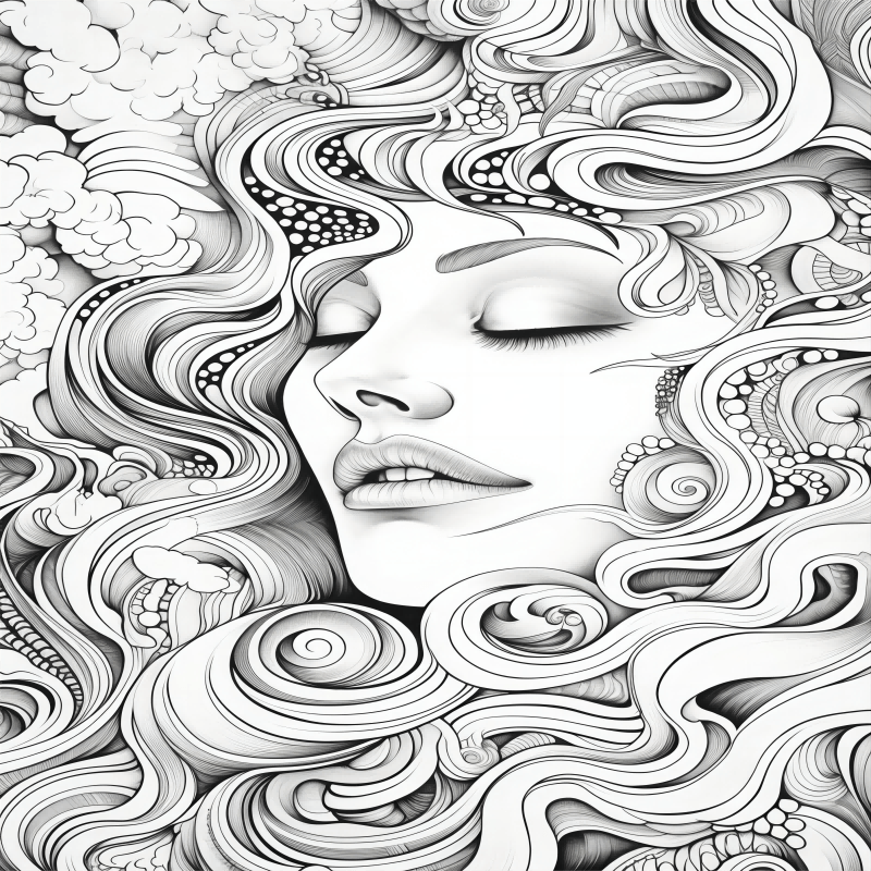 Fantasy Adult Coloring Book - Stress Relief - 25 Pages - Thick Paper
