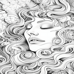 Fantasy Adult Coloring Book - Stress Relief - 25 Pages - Thick Paper