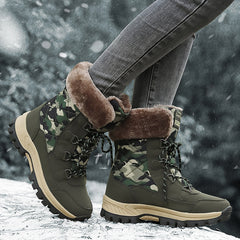 Camouflage Non-slip Lace-up Camping Boots for Women