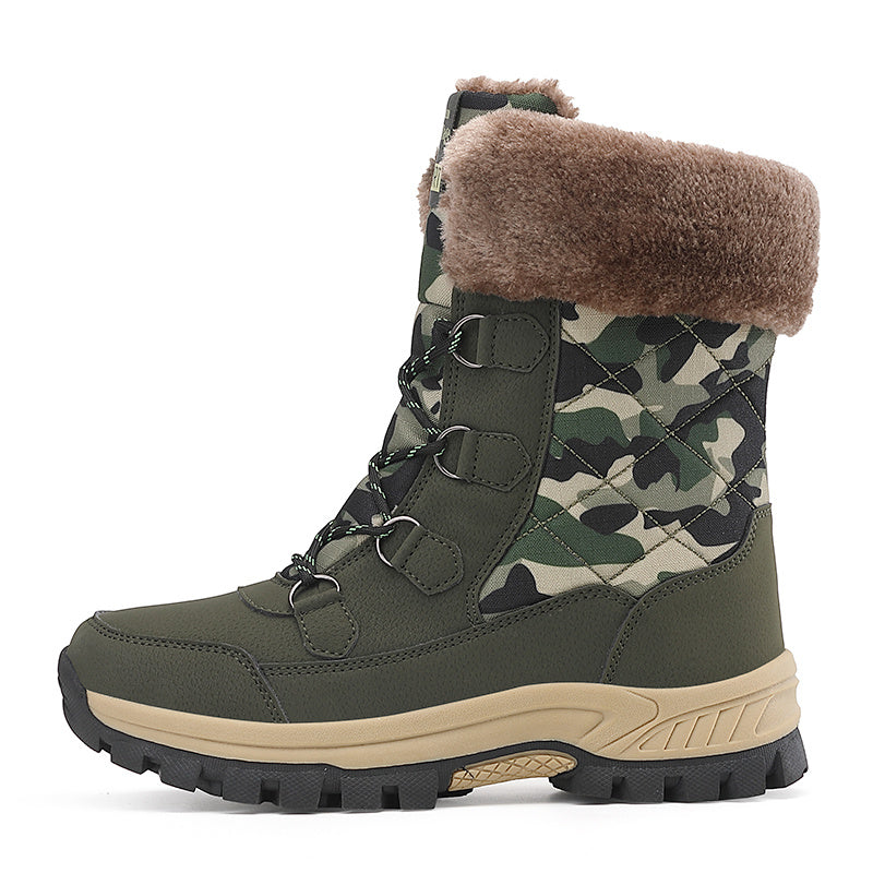 Camouflage Non-slip Lace-up Camping Boots for Women