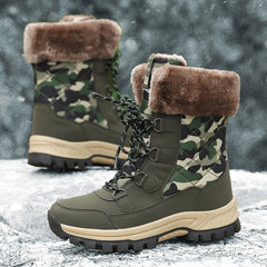 Camouflage Non-slip Lace-up Camping Boots for Women