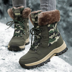 Camouflage Non-slip Lace-up Camping Boots for Women