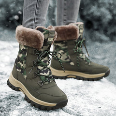 Camouflage Non-slip Lace-up Camping Boots for Women