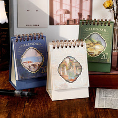 Standing Flip Calendar Mini Desk Calendar Ancient Schedule Planner