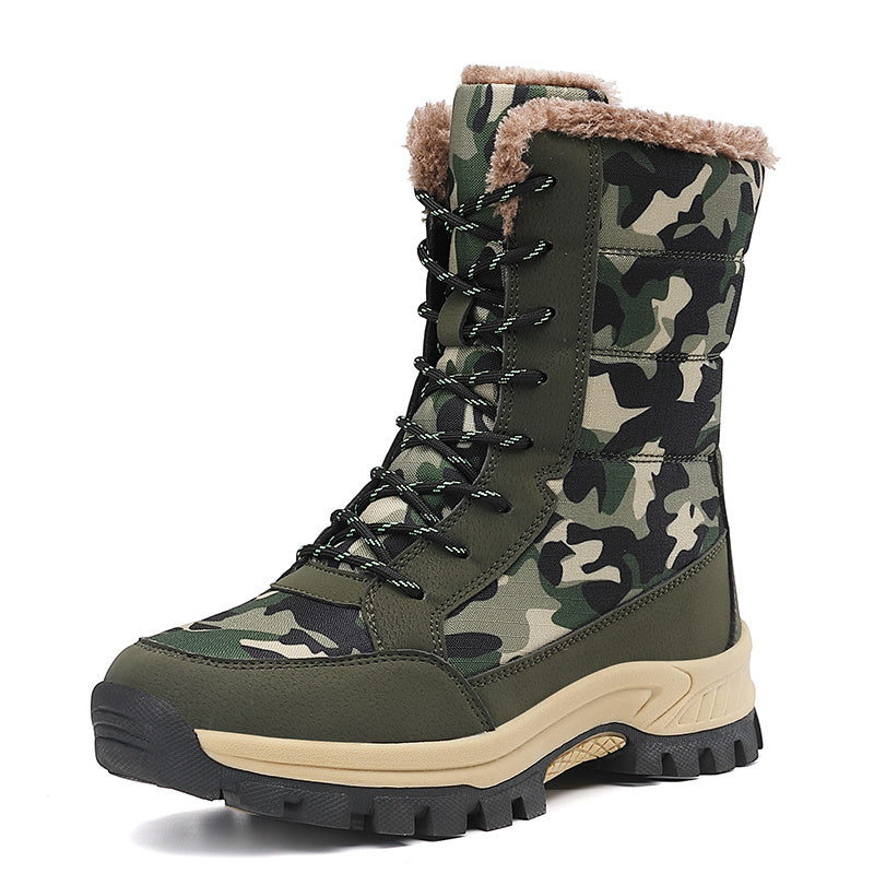 Camouflage Non-slip Lace Up Hiking Boots for Women
