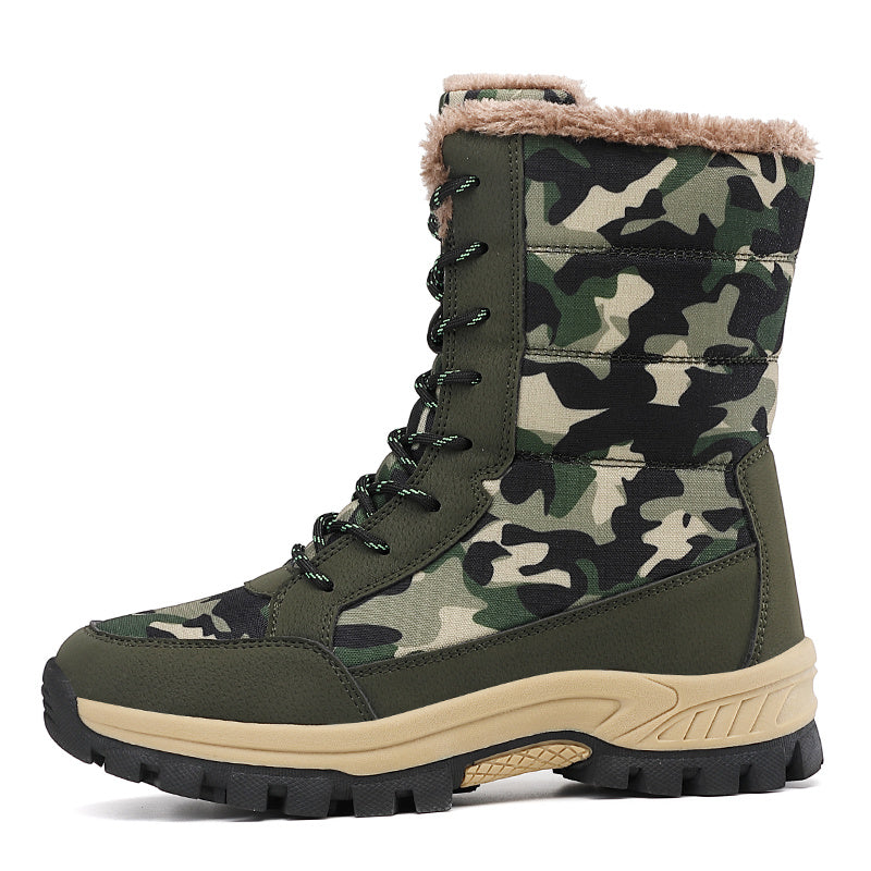 Camouflage Non-slip Lace Up Hiking Boots for Women