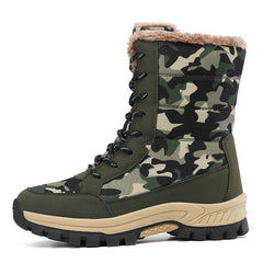Camouflage Non-slip Lace Up Hiking Boots for Women