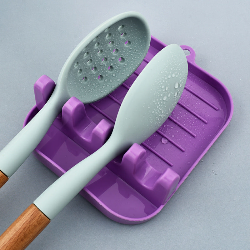 Utensils Holder Spoon Shovel Rack Pot Cover Spatula Shelf Kitchenware
