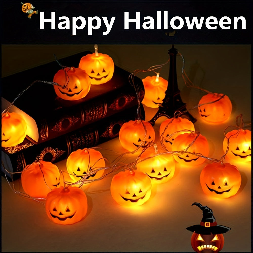 LED Pumpkin Lights Halloween String Lights 2 Modes for Holiday Party Balcony