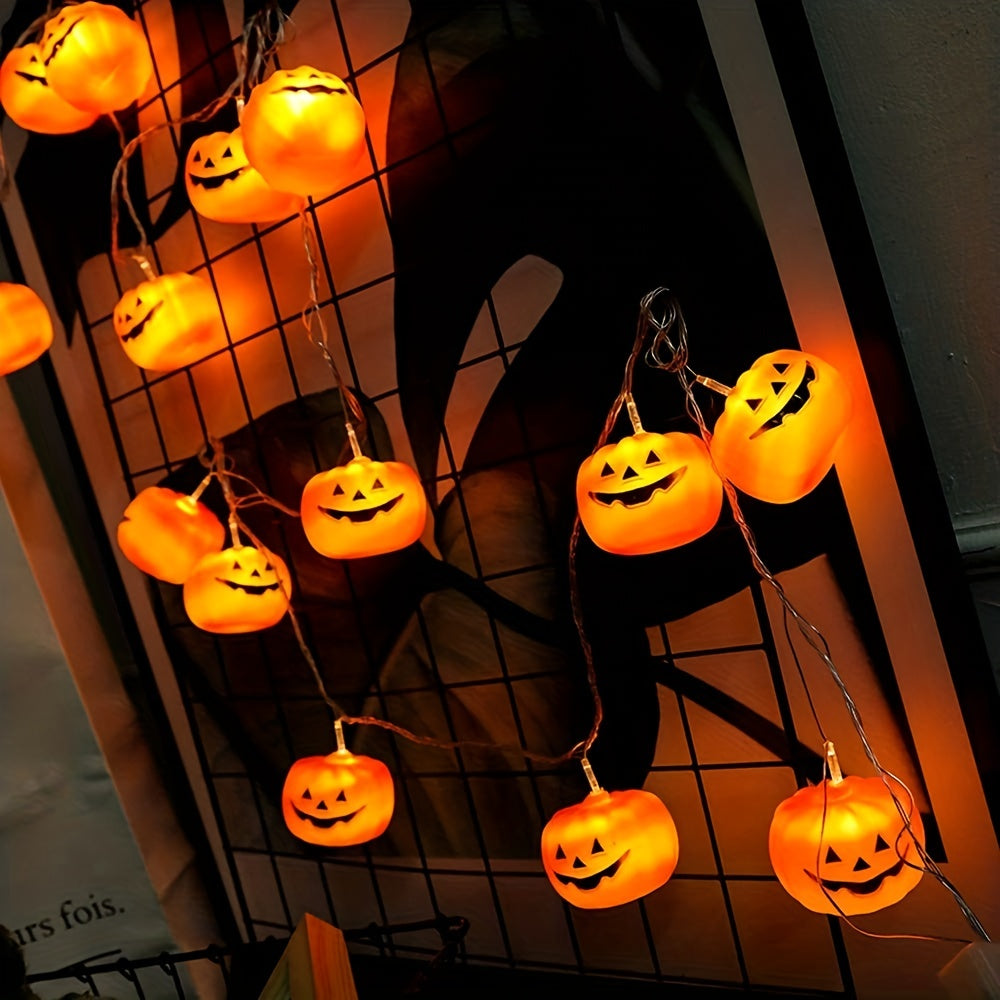 LED Pumpkin Lights Halloween String Lights 2 Modes for Holiday Party Balcony