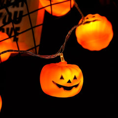 LED Pumpkin Lights Halloween String Lights 2 Modes for Holiday Party Balcony