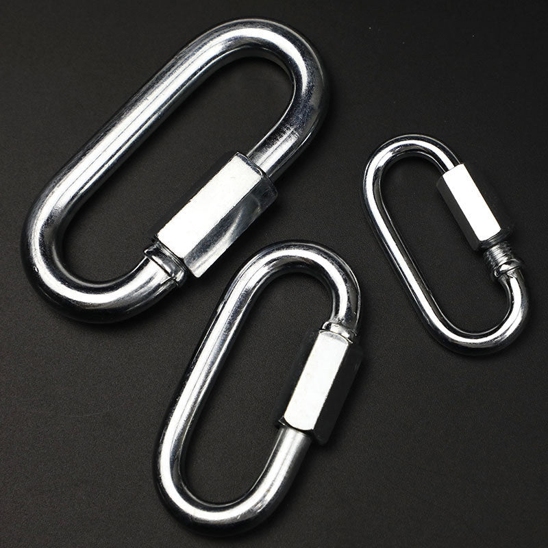 6pcs Metal Lock Buckle Safety Hanging Buckle for Camping Hiking Travel