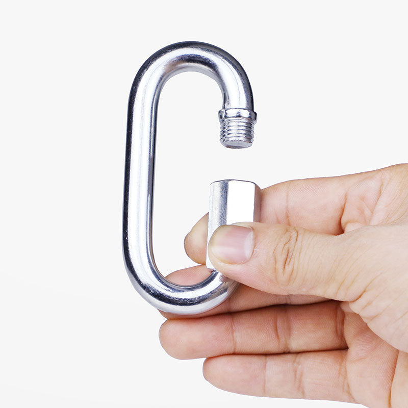 6pcs Metal Lock Buckle Safety Hanging Buckle for Camping Hiking Travel