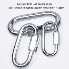 6pcs Metal Lock Buckle Safety Hanging Buckle for Camping Hiking Travel