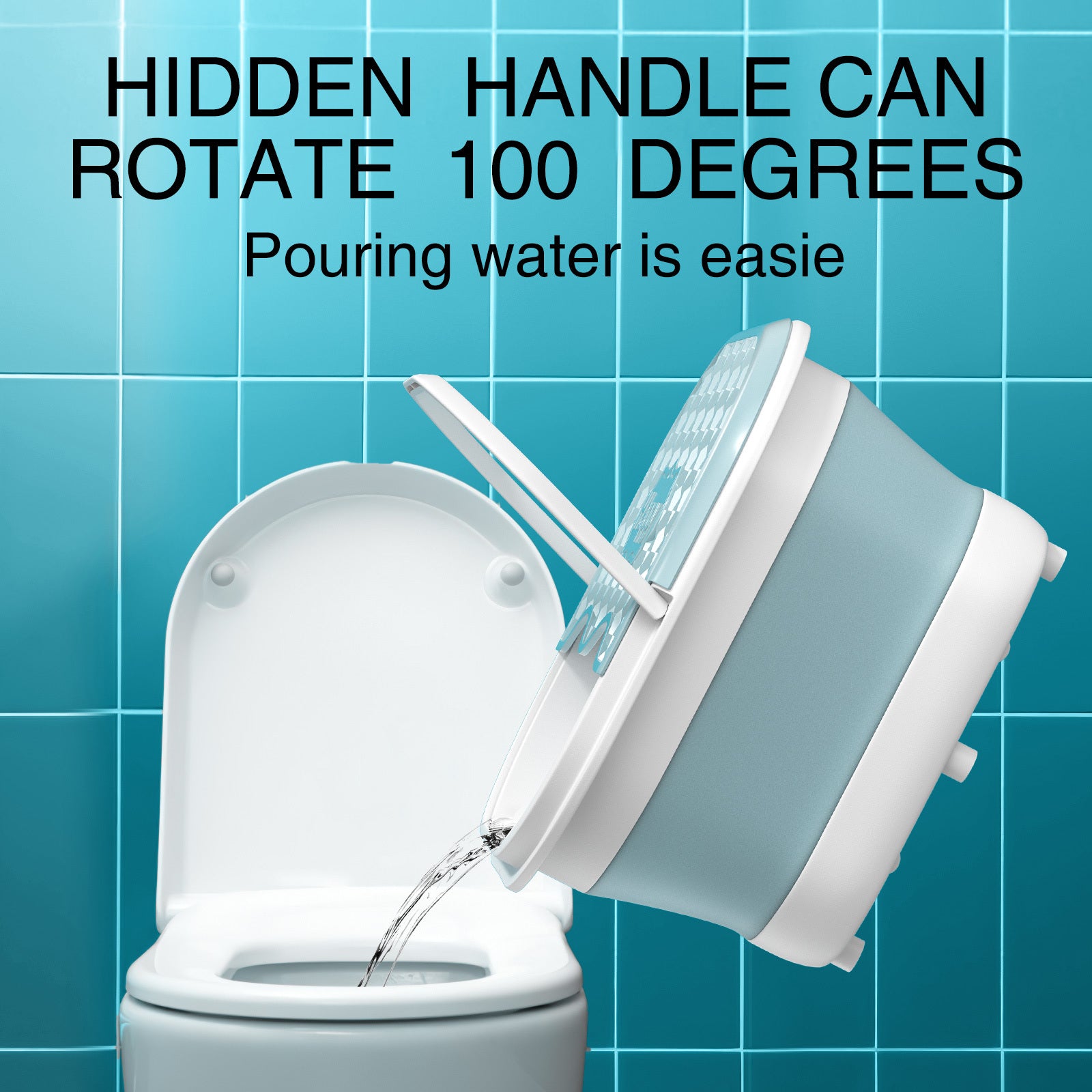 Foldable Portable Foot Bathtub with Cover