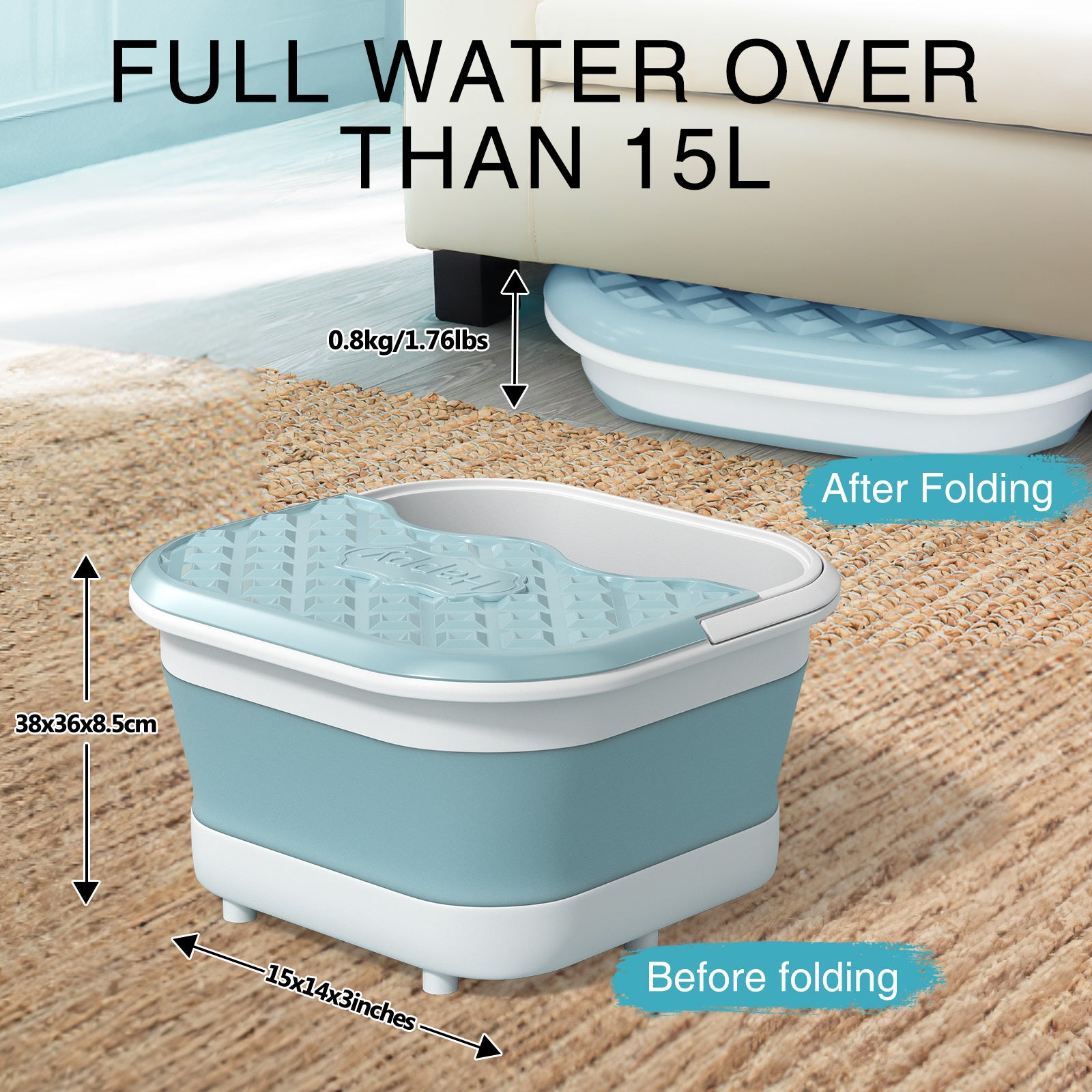 Foldable Portable Foot Bathtub with Cover