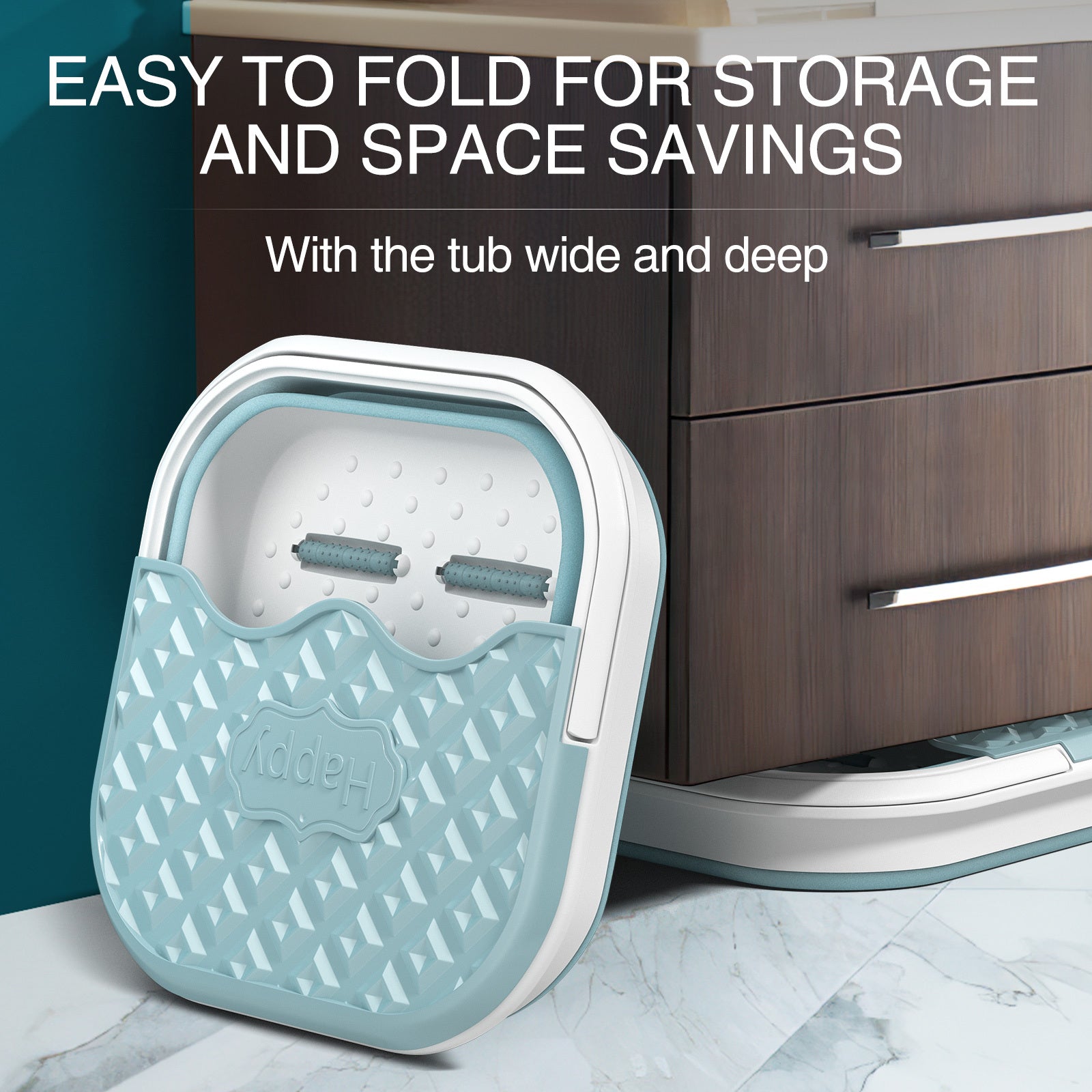 Foldable Portable Foot Bathtub with Cover