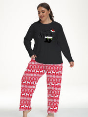 Colorblock Graphic Tee & Pants Pajama Set
