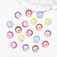 20pcs Chicken Sunflower Nail Art Charms Resin Accessories