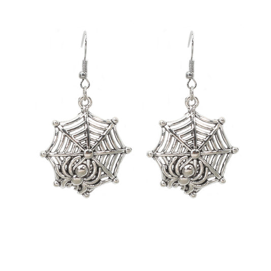Women Halloween Jewelry Gothic Bat Skull Spider Earrings
