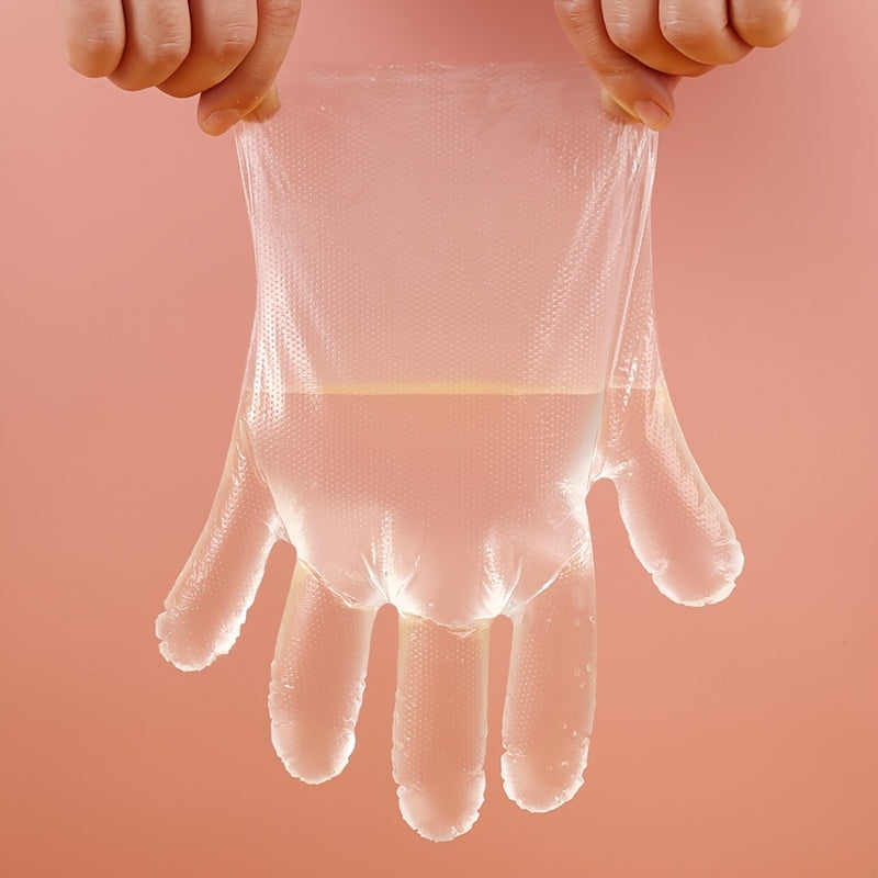 50/100 Disposable Plastic Gloves Cat. Housework BBQ Spa