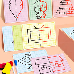 Cartoon Lattice Drawing Toys with Wipe Pen