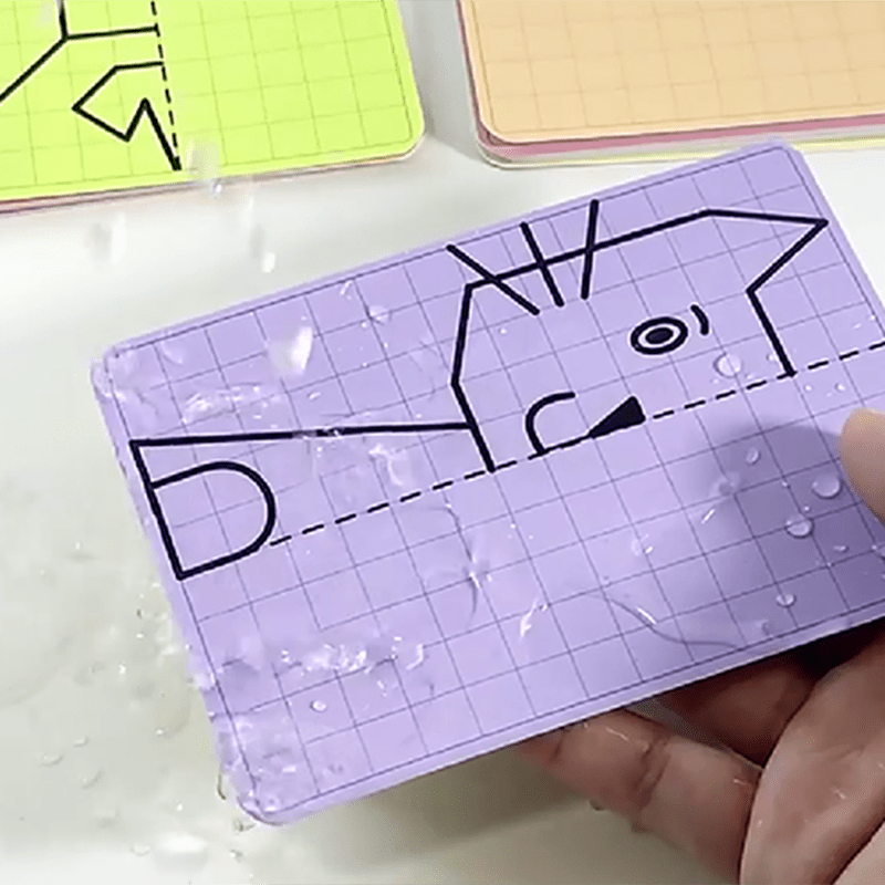Cartoon Lattice Drawing Toys with Wipe Pen