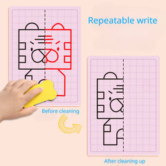 Cartoon Lattice Drawing Toys with Wipe Pen
