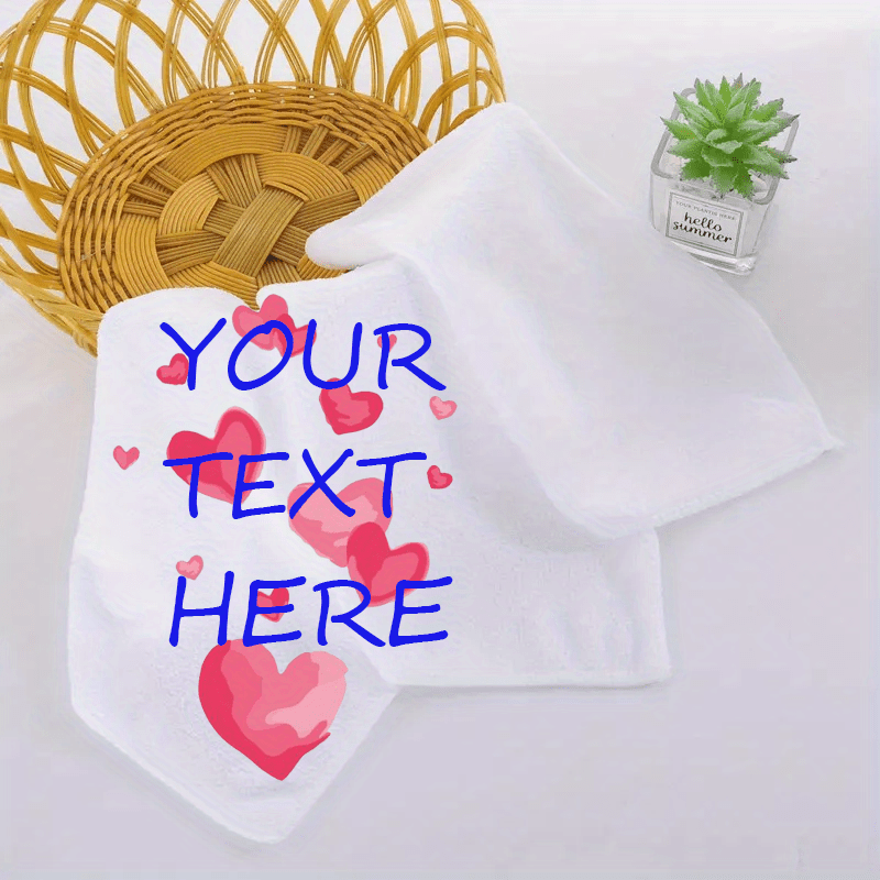 Personalized Wedding Handkerchief Custom Text Bride & Groom Pink 30x30cm