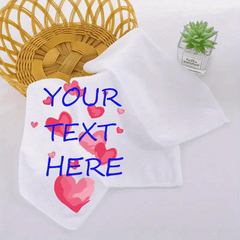 Personalized Wedding Handkerchief Custom Text Bride & Groom Pink 30x30cm