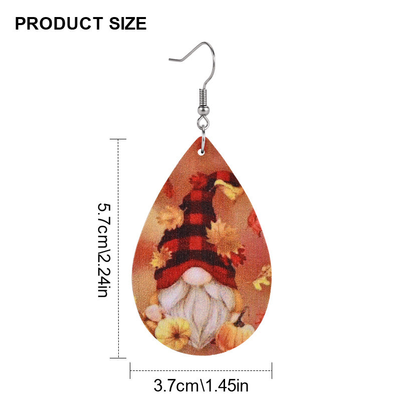 Maple Leaf Faux Leather Earrings Christmas Gift Girls Jewelry