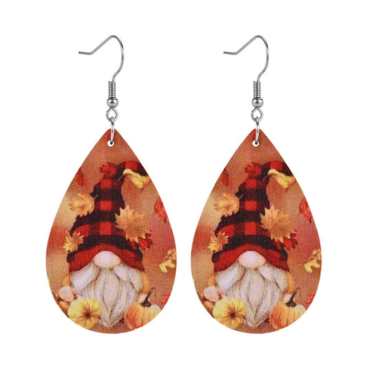 Maple Leaf Faux Leather Earrings Christmas Gift Girls Jewelry