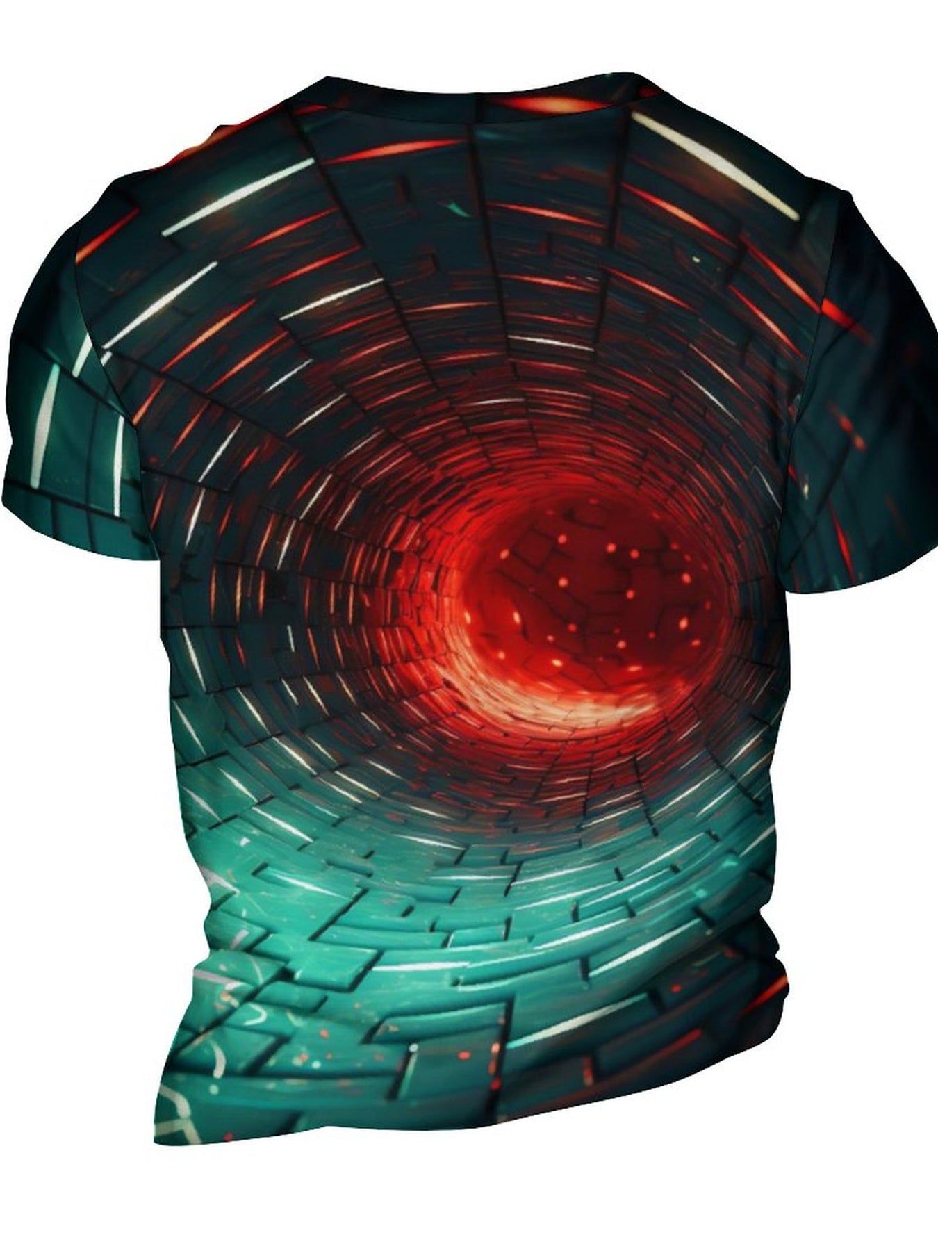 3D Illusion Tunnel Print Men's Graphic T-Shirt