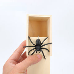 Spider Toy Box Scare Prank Wooden Tricky Toy