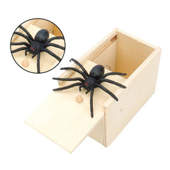 Spider Toy Box Scare Prank Wooden Tricky Toy