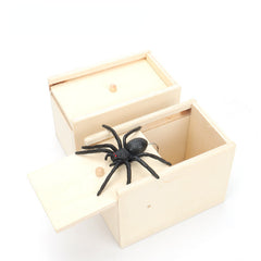 Spider Toy Box Scare Prank Wooden Tricky Toy