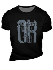 Everything Will Be Ok 3D Pattern Men's Graphic T-shirt Short Sleeve Top