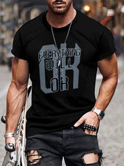 Everything Will Be Ok 3D Pattern Men's Graphic T-shirt Short Sleeve Top