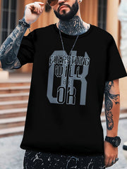 Everything Will Be Ok 3D Pattern Men's Graphic T-shirt Short Sleeve Top