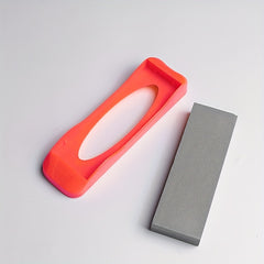 High Double Sided Grindstone for Knives & Tools, Non Slip Base