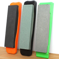 High Double Sided Grindstone for Knives & Tools, Non Slip Base